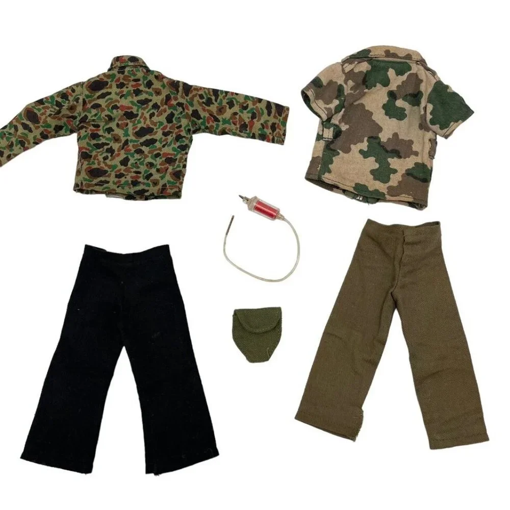 Vintage Hasbro GI Joe Clothing Accessories Camo Shirts Pants Hong Kong Japan